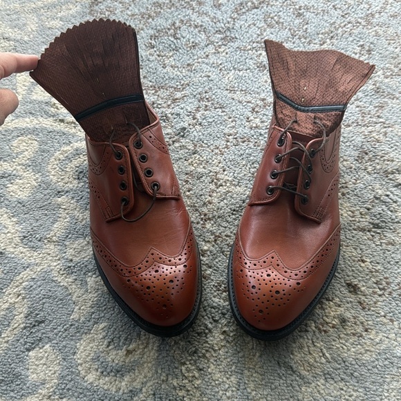 Vintage Dexter Men’s Golf Shoes Spikes Kiltie Leather Brown 8.5 - Picture 3 of 12